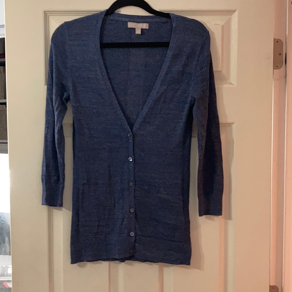 Navy button cardigan
